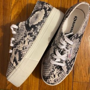 Superga Snakeskin Platform shoes
